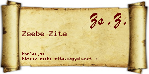 Zsebe Zita névjegykártya