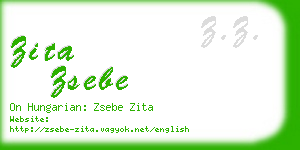 zita zsebe business card